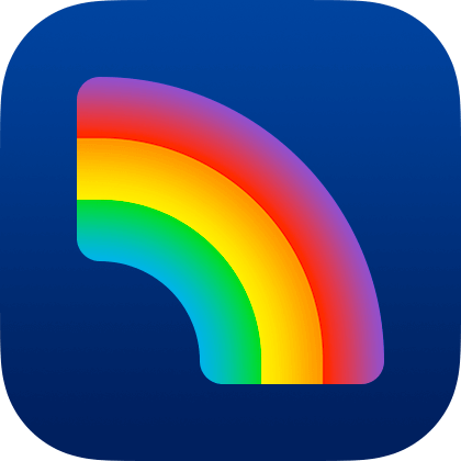 rainbow wallet image